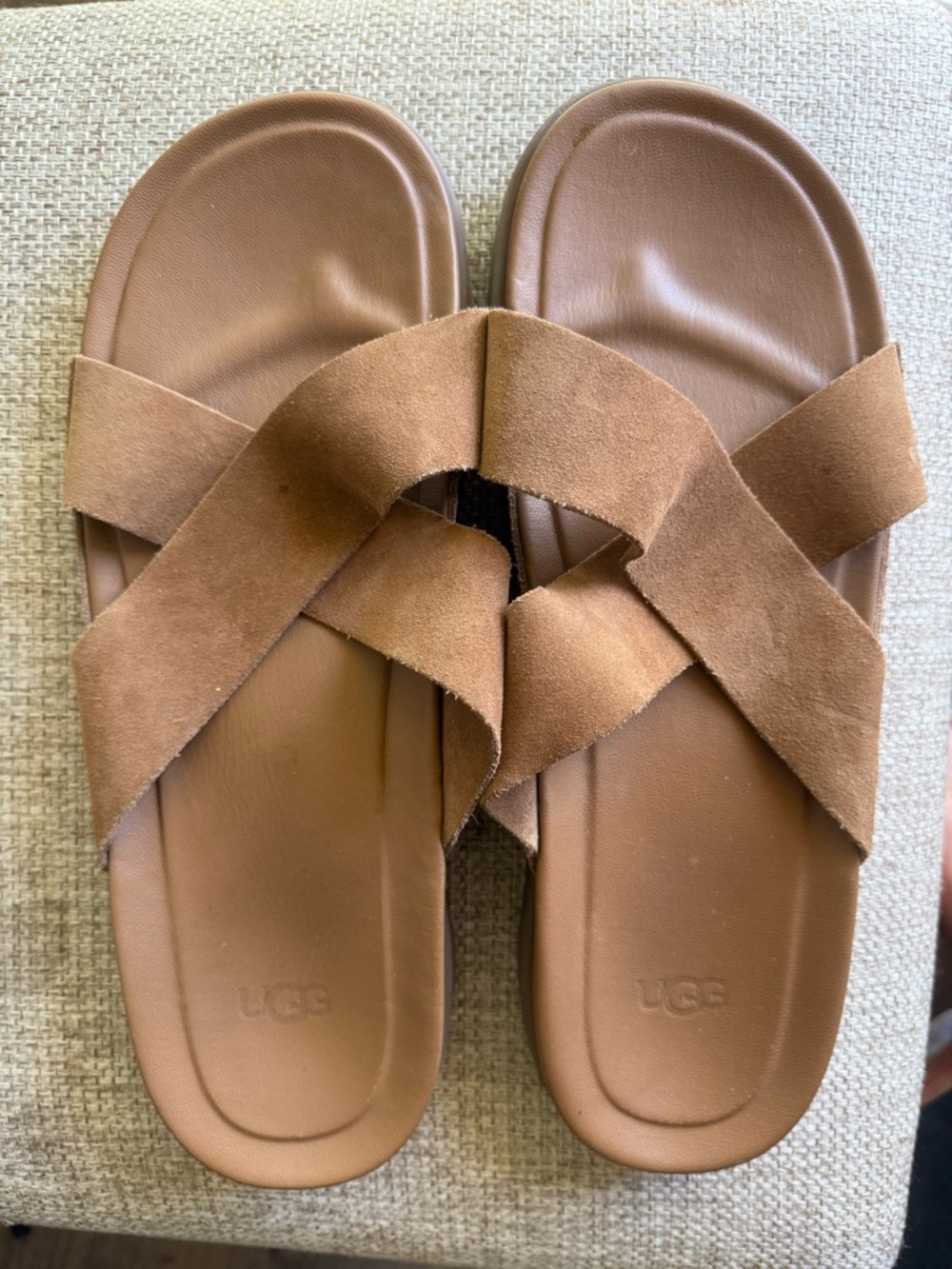 UGG Wainscott Slide Sandals Men’s Size 12 Chestnut Suede